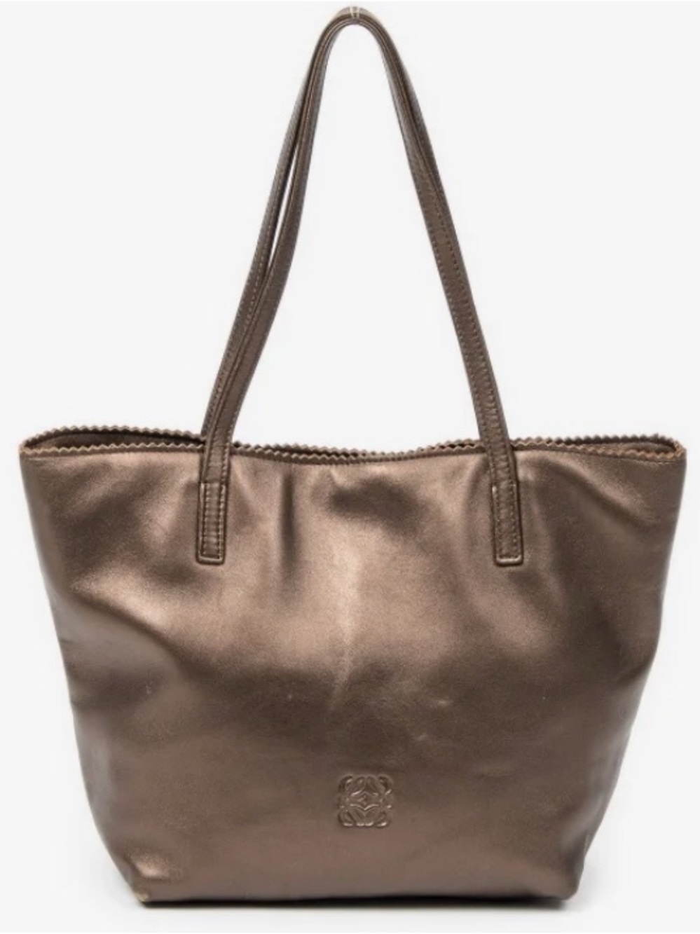 Loewe Metallic Bronze Leather Tote